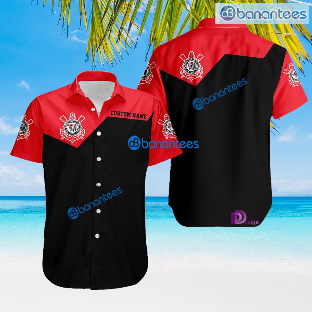Corinthians FC logo sport hawaiiian shirt button down limited gift for men and women Custom name Product Photo 1