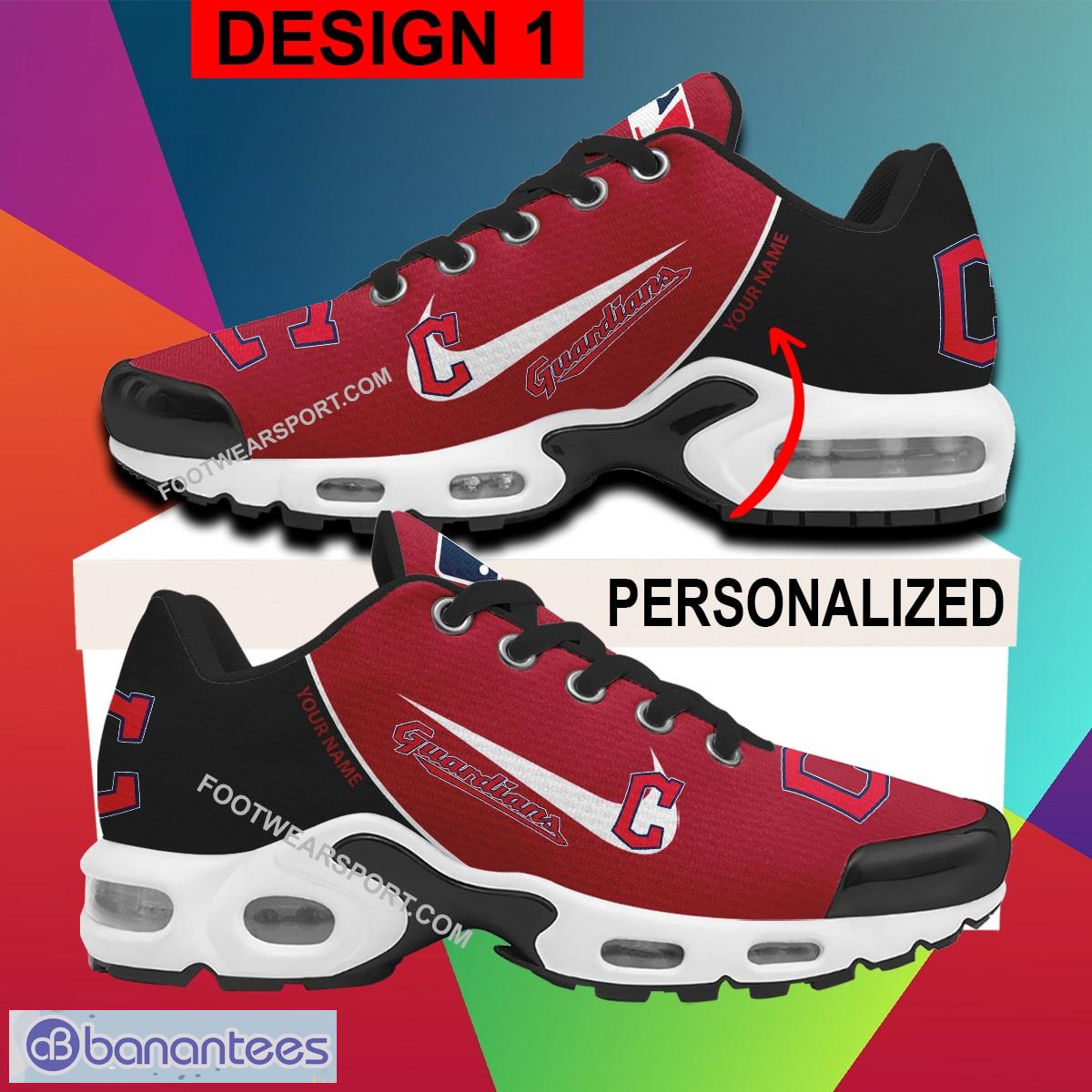 Custom Name MLB Cleveland Guardians Air Cushion Sport Shoes Design Logo Gift TN Sneaker Fans - Style 1 MLB Cleveland Guardians Air Cushion Sport Shoes Personalized