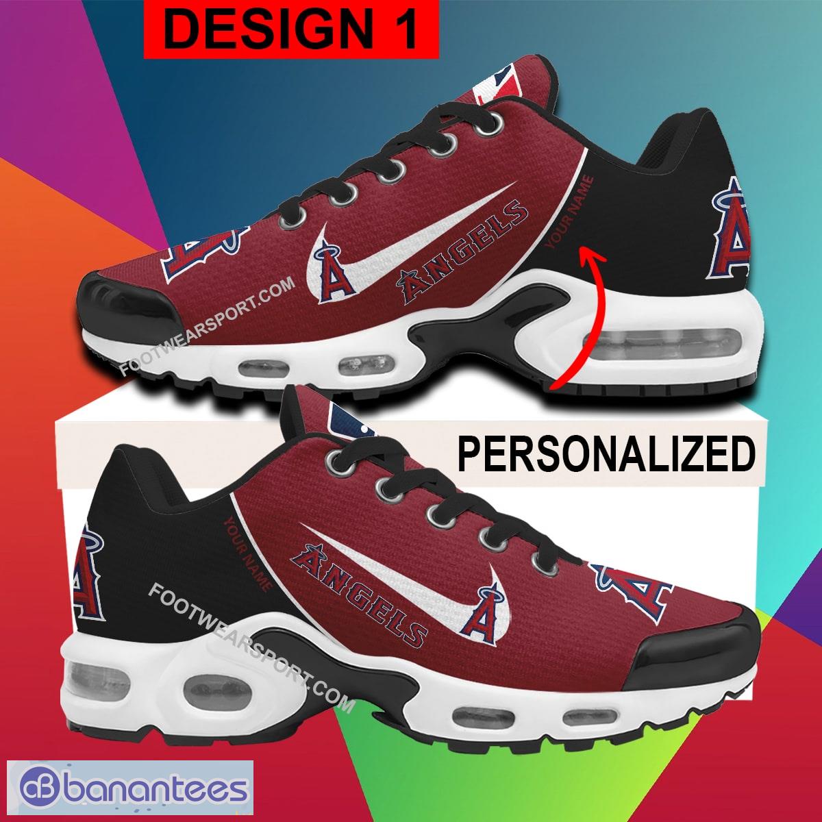 Custom Name MLB Los Angeles Angels Air Cushion Sport Shoes Design Logo Gift TN Sneaker Fans - Style 1 MLB Los Angeles Angels Air Cushion Sport Shoes Personalized