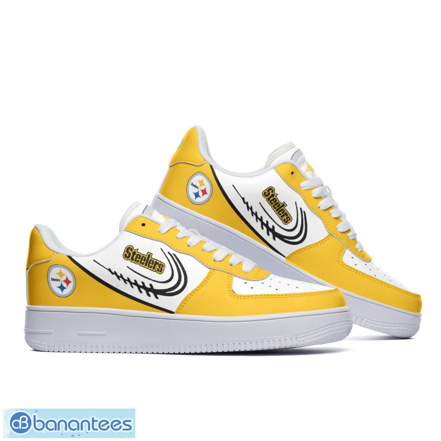 custom name pittsburgh steelers air force shoes af1 shoes new trending sneakers shoes sport lover gift 1 image Custom Name Pittsburgh Steelers Air Force Shoes AF1 Shoes New Trending Sneakers Shoes Sport Lover Gift Product Photo 2