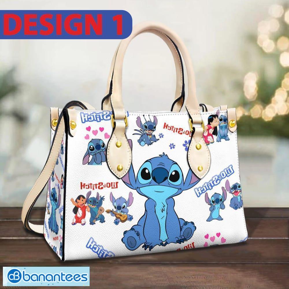 Cute Stitch Floral Disney Lilo And Stitch Bag Leather Handbag Banantees