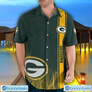 Green Bay Packers Flame Designs 3D Hawaiian Shirt Special Gift For Fans Product Photo 3