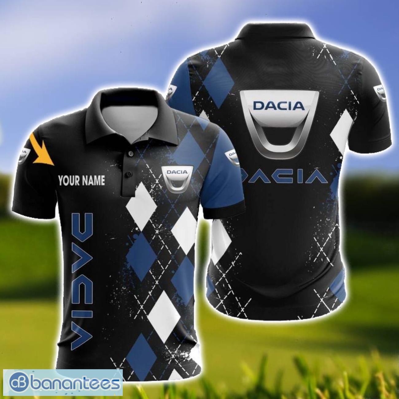 dacia caro and logo 3d polo shirt for men limited custom name image Dacia Caro And Logo 3D Polo Shirt For Men Limited Custom Name Product Photo 1