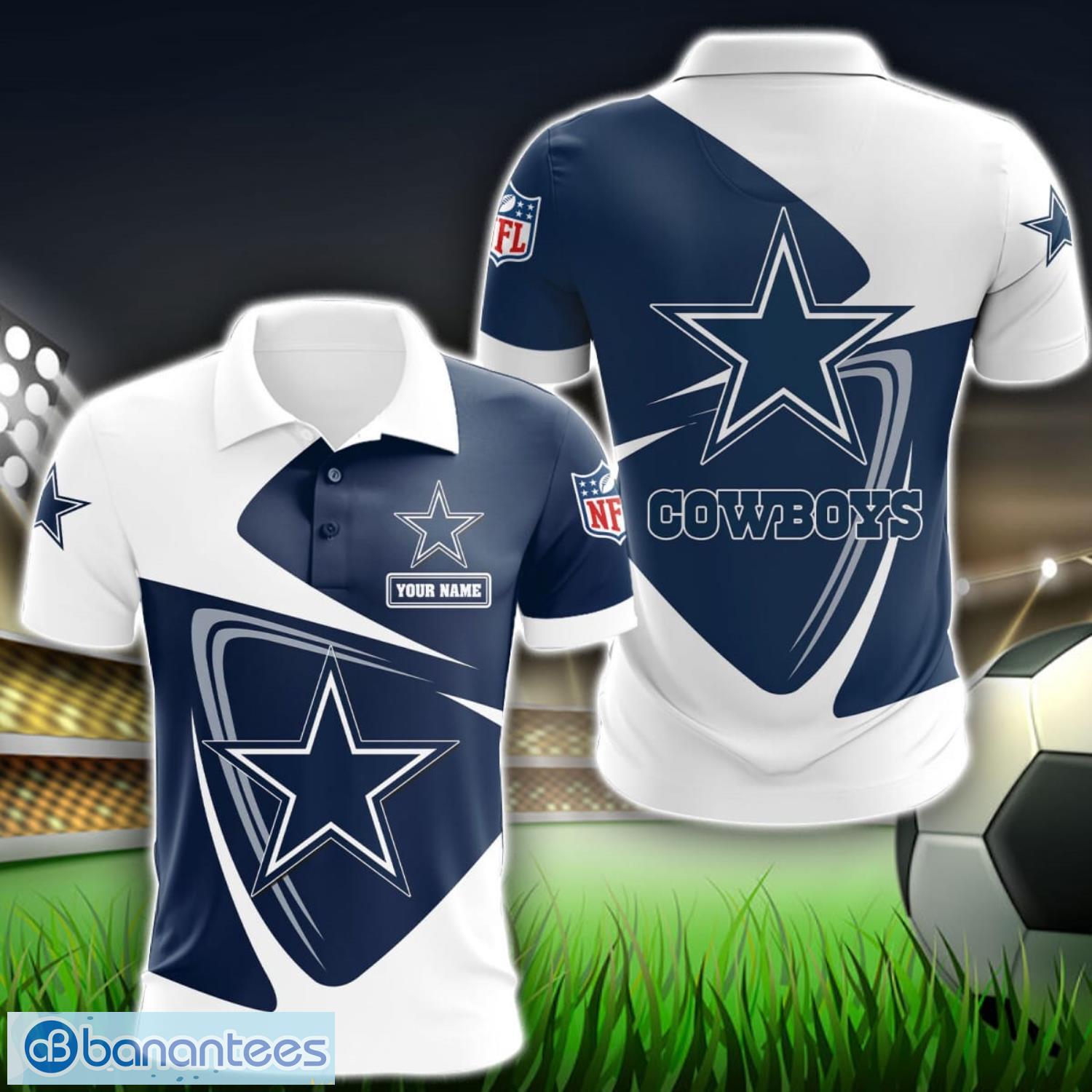 dallas cowboys big logo team 3d polo shirt sport gift for men women image Dallas Cowboys Big Logo Team 3D Polo Shirt Sport Gift For Men Women Product Photo 1