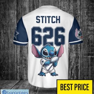 Dallas Cowboys Lilo and Stitch Champions White Baseball Jersey Shirt For Fans Unique Gift Custom Name Number Product Photo 3