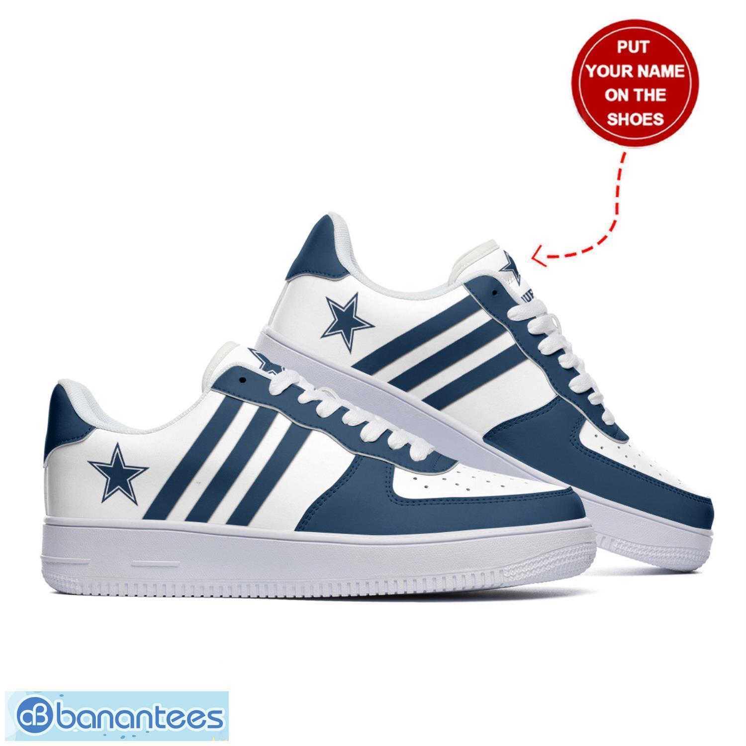 dallas cowboys personalized name air force shoes af1 shoes big fans sport gift 1 image Dallas Cowboys Personalized Name Air Force Shoes AF1 Shoes Big Fans Sport Gift Product Photo 2