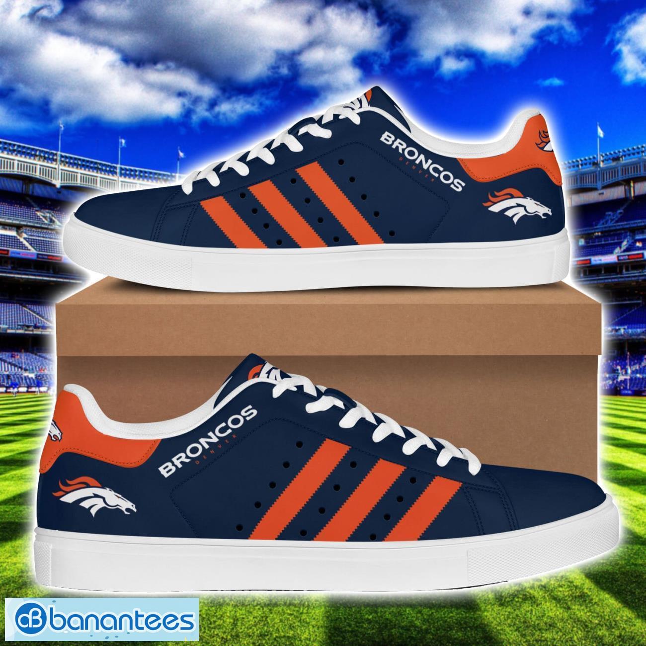 denver broncos low top skate shoes limited version men women shoes image Denver Broncos Low Top Skate Shoes Limited Version Men Women Shoes Product Photo 1