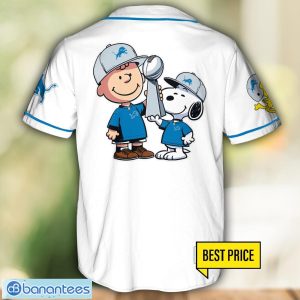 Detroit Lions 3D Baseball Jersey Shirt Peanut Snoopy Lover Baseball Jersey Shirt Product Photo 3