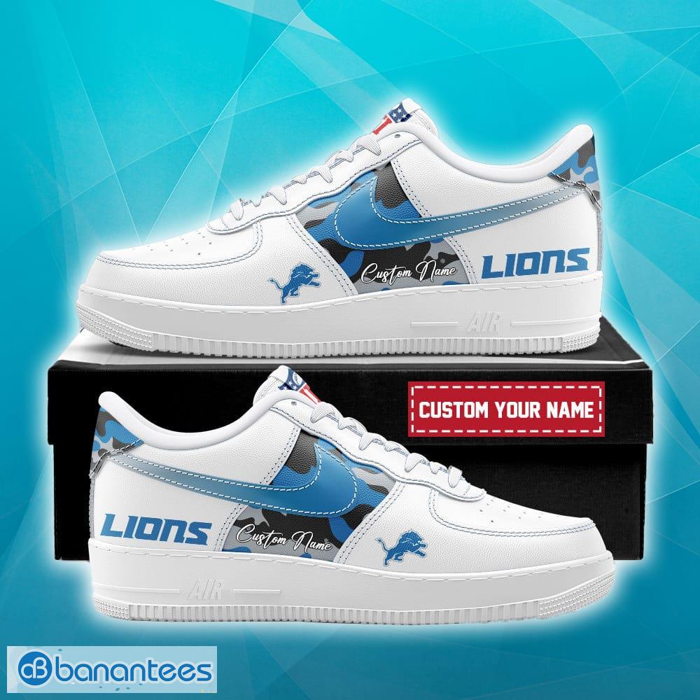Detroit Lions NFL Air Force 1 Sneakers For Fans Gift AF1 Shoes Custom Name - Detroit Lions NFL Air Force 1 Sneakers_1