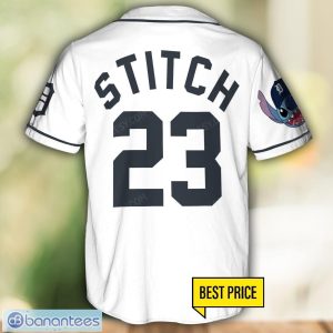 Detroit Tigers Lilo and Stitch White Baseball Jersey Shirt For Stitch Lover Custom Name Number Product Photo 3