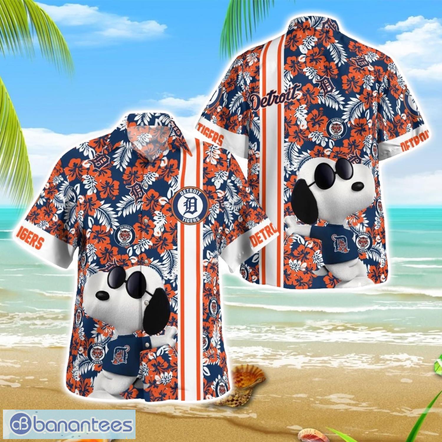 detroit tigers snoopy tropical hawaiian shirt summer gift beach shirt men women shirt image Detroit Tigers Snoopy Tropical Hawaiian Shirt Summer Gift Beach Shirt Men Women Shirt Product Photo 1