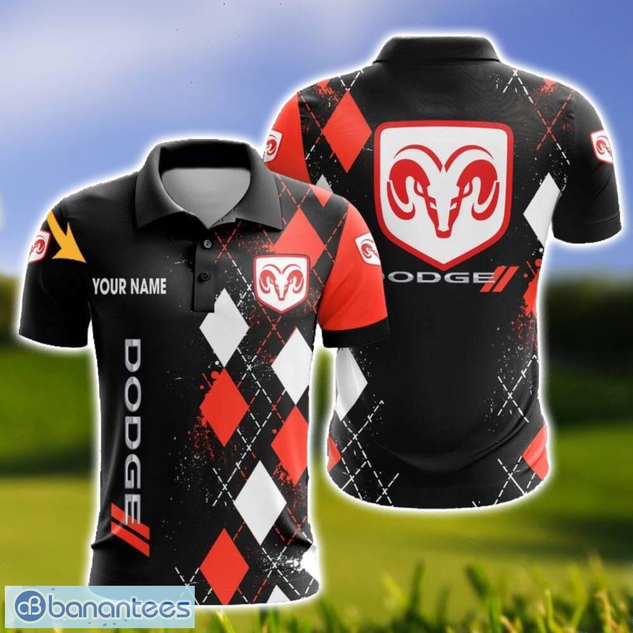 dodge caro and logo 3d polo shirt for men limited custom name image Dodge Caro And Logo 3D Polo Shirt For Men Limited Custom Name Product Photo 1