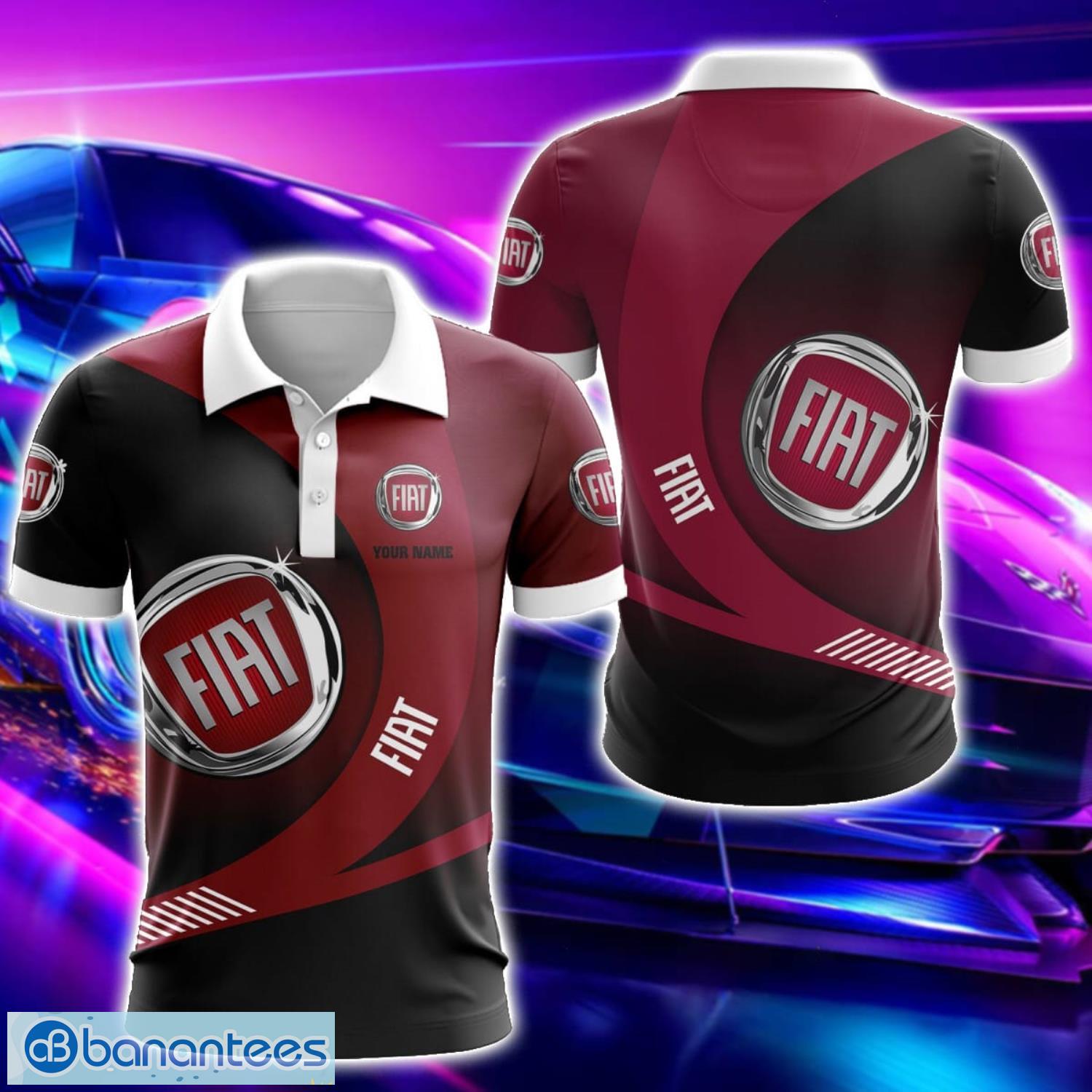 fiat car logo 3d polo shirt gift ideas for men image Fiat Car Logo 3D Polo Shirt Gift Ideas For Men Product Photo 1