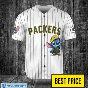 Green Bay Packers Lilo and Stitch Champions White Baseball Jersey Shirt For Fans Unique Gift Custom Name Number Product Photo 2
