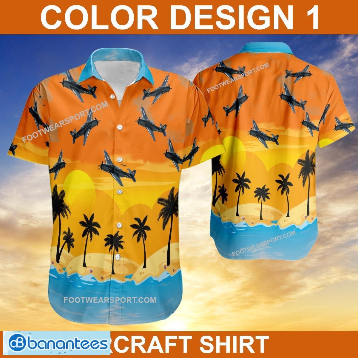 Grumman TBF TBF Aircaft AOP Hawaiian Shirt Color Gift For Fans - Grumman TBF TBF Aircraft Hawaiian Shirt Style 1