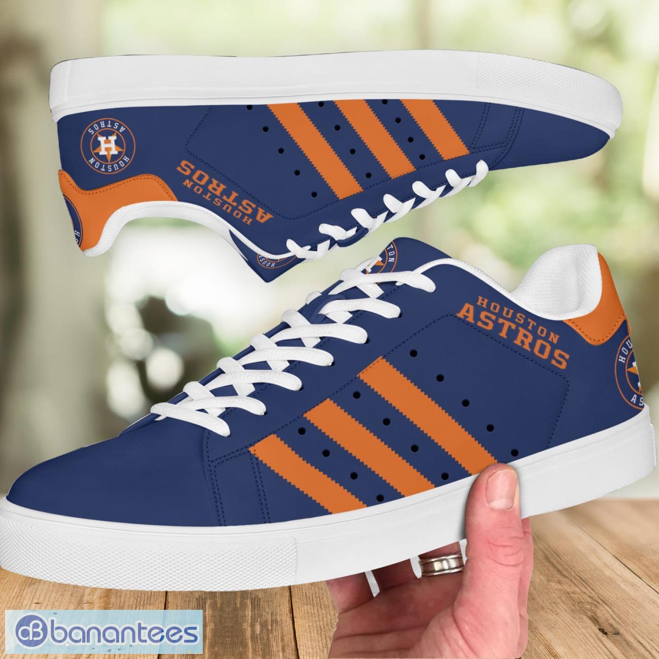 houston astros low top skate shoes for men and women navy shoes mix orange striped 1 image Houston Astros Low Top Skate Shoes For Men And Women Navy Shoes Mix Orange Striped Product Photo 2