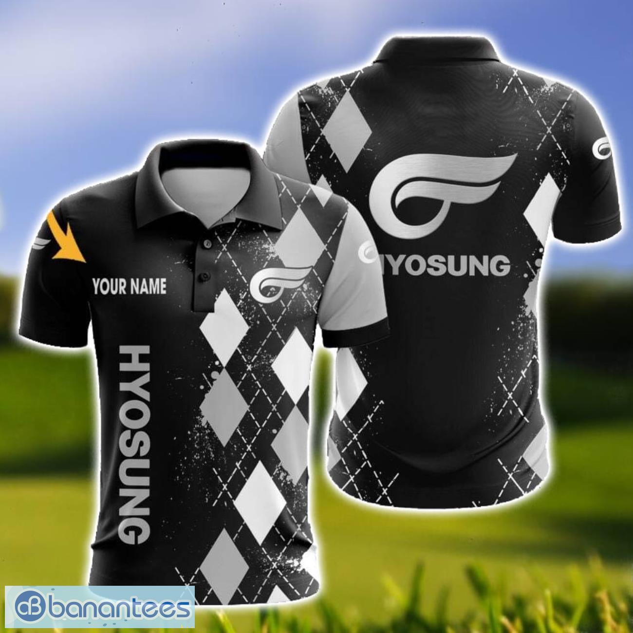 hyosung caro and logo 3d polo shirt for men limited custom name image Hyosung Caro And Logo 3D Polo Shirt For Men Limited Custom Name Product Photo 1