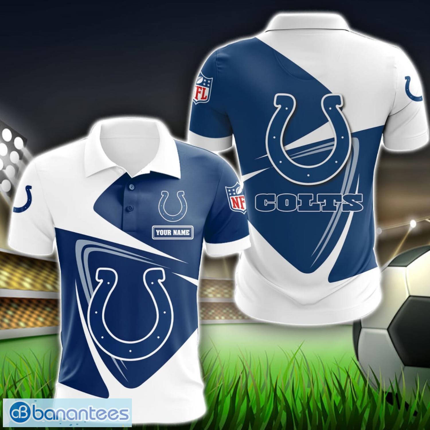 indianapolis colts big logo team 3d polo shirt sport gift for men women image Indianapolis Colts Big Logo Team 3D Polo Shirt Sport Gift For Men Women Product Photo 1
