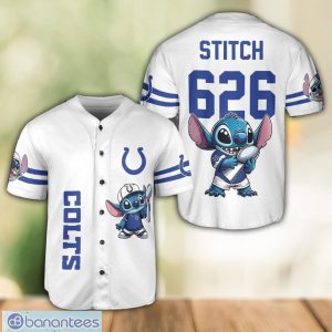 Indianapolis Colts Lilo and Stitch Champions White Baseball Jersey Shirt For Fans Unique Gift Custom Name Number Product Photo 1