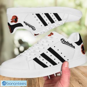 Baltimore Orioles Stan Smith Low Top Skate Shoes Black Striped Product Photo 2