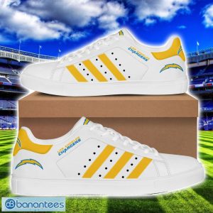 Los Angeles Chargers Low Top Skate Shoes For Men And Women Yellow Striped Product Photo 1