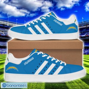 Los Angeles Chargers Low Top Skate Shoes For Men And Women Blue Shoes White Striped Product Photo 1