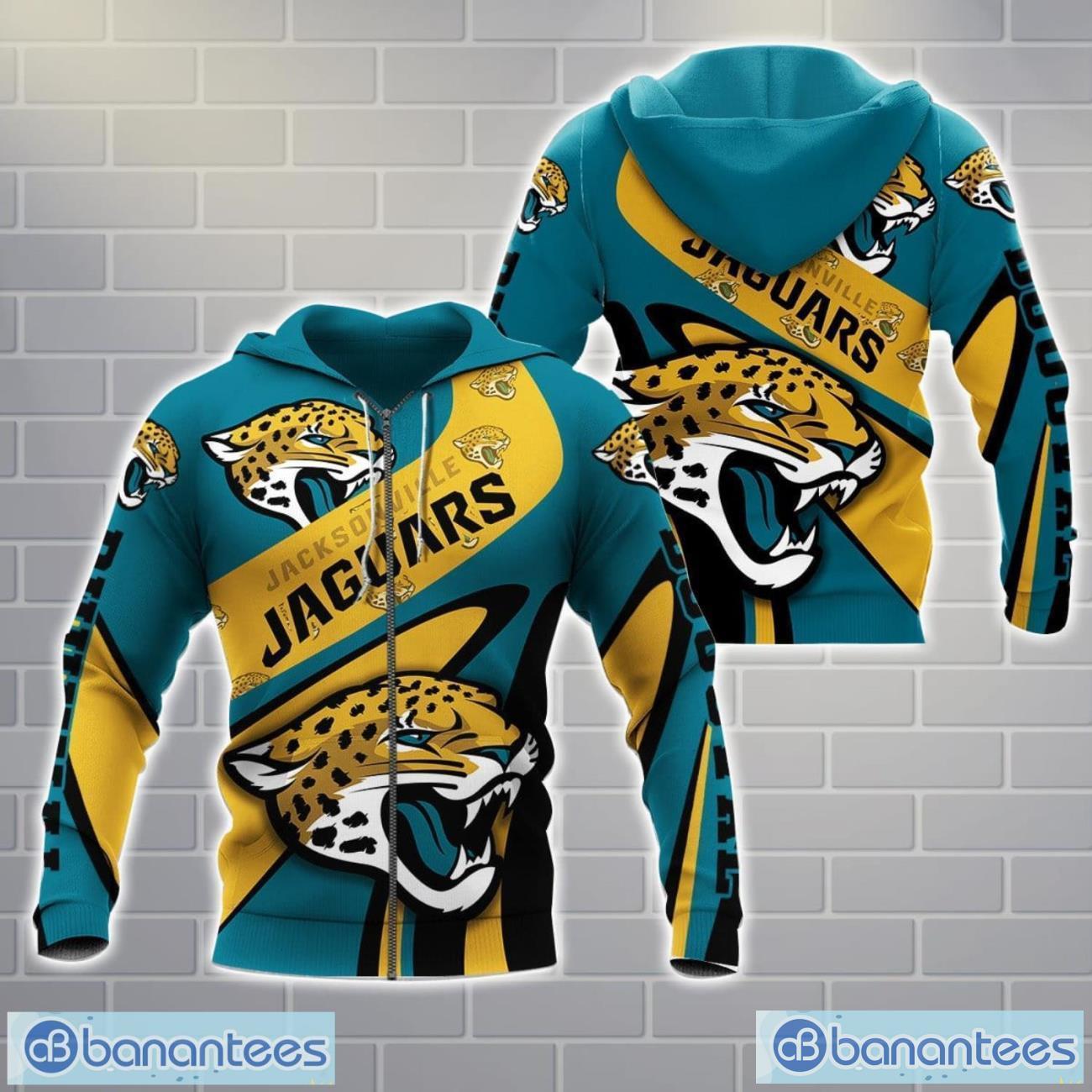 jacksonville jaguars 3d hoodie zip hoodie for fans all over printed unisex hoodie image Jacksonville Jaguars 3D Hoodie Zip Hoodie For Fans All Over Printed Unisex Hoodie Product Photo 1