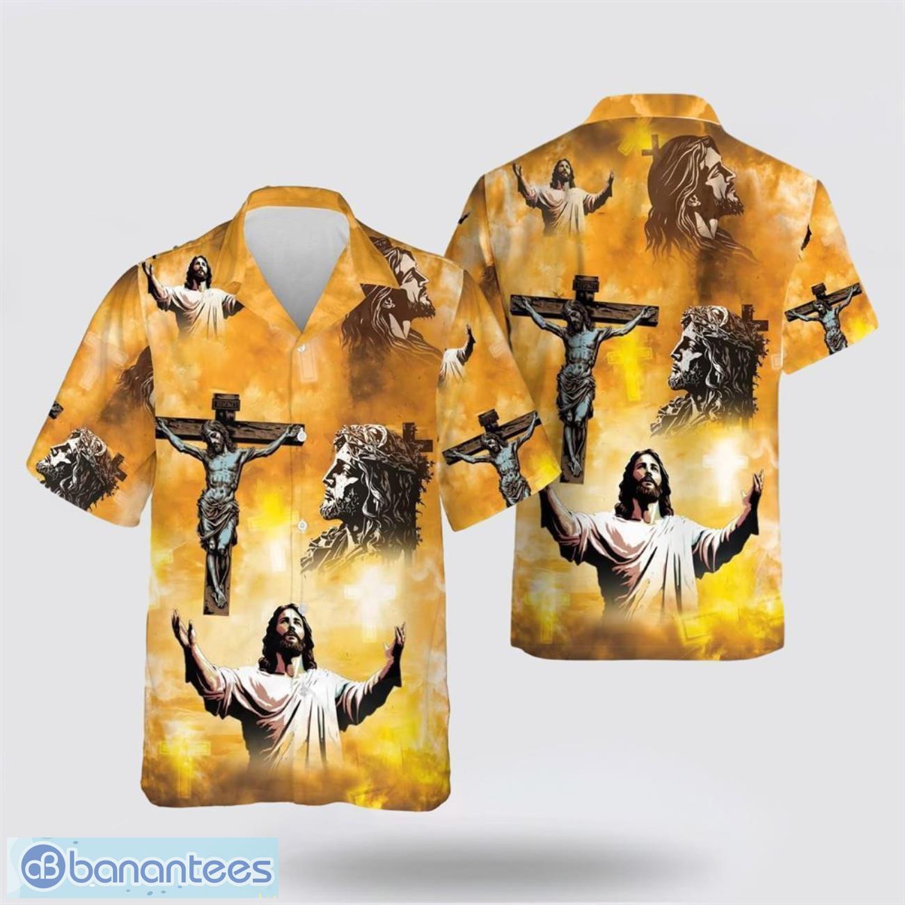 jesus on the cross hawaiian shirt holiday summer gift image Jesus On The Cross Hawaiian Shirt Holiday Summer Gift Product Photo 1