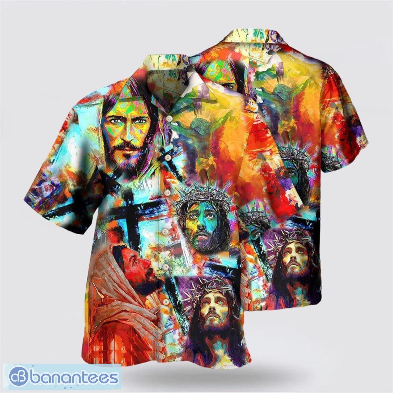 jesus peace life color christian hawaiian shirt summer gift for men and women 1 image Jesus Peace Life Color Christian Hawaiian Shirt Summer Gift For Men And Women Product Photo 2