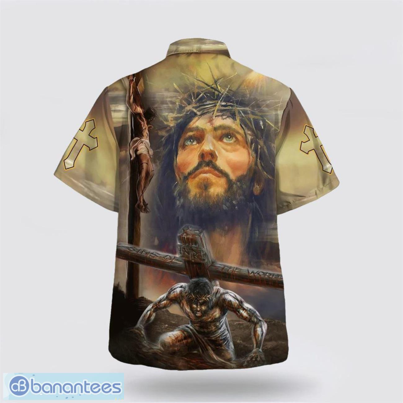 jesus portrait crucifixion of jesus hawaiian shirt summer gift for men and women 1 image Jesus Portrait Crucifixion Of Jesus Hawaiian Shirt Summer Gift For Men And Women Product Photo 2