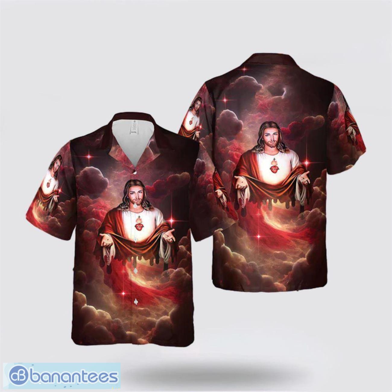 jesus take my hand red cloud heaven jesus sacred heart christmas gifts hawaiian shirt holiday summer gift image Jesus Take My Hand Red Cloud Heaven Jesus Sacred Heart Christmas Gifts Hawaiian Shirt Holiday Summer Gift Product Photo 1