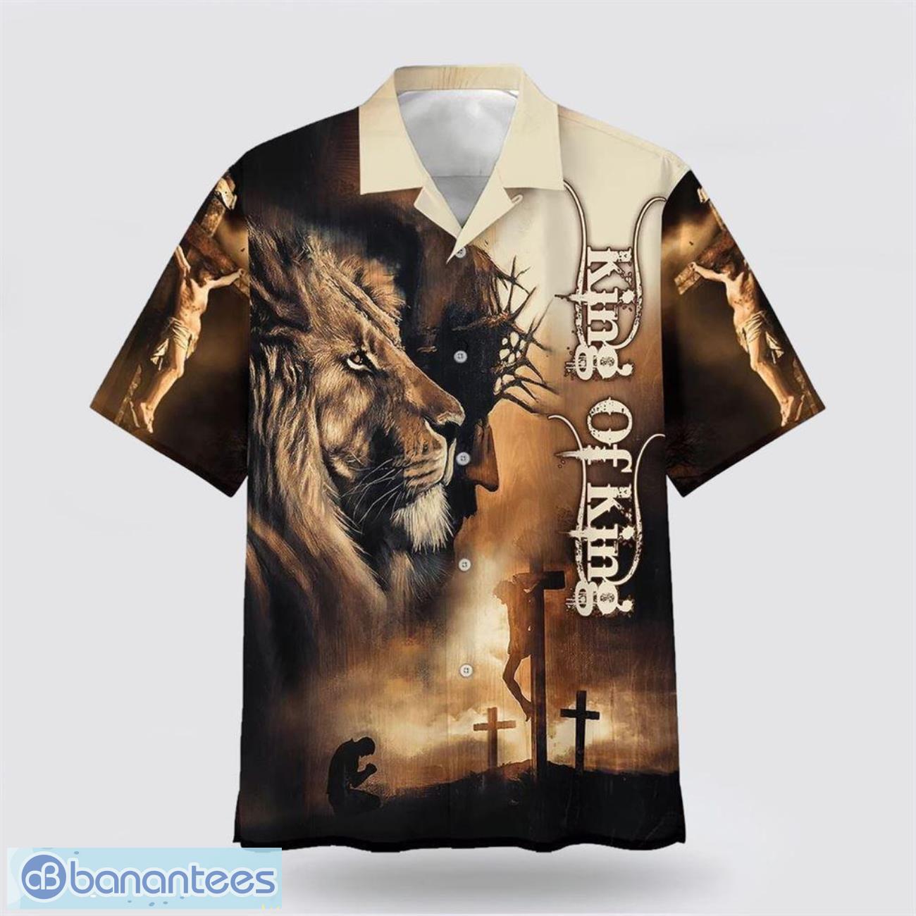 jesus the king of king hawaiian shirt holiday summer gift image Jesus The King Of King Hawaiian Shirt Holiday Summer Gift Product Photo 1