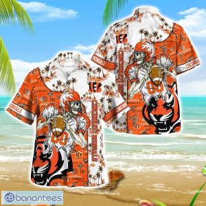 Chicago Bears Skull Tropical Hawaiian Shirt Summer Gift Beach Shirt Men Women Shirt Product Photo 1