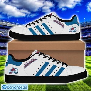 Colorado Avalanche Low Top Skate Shoes Stan Smith For Men And Women Blue Striped Product Photo 3