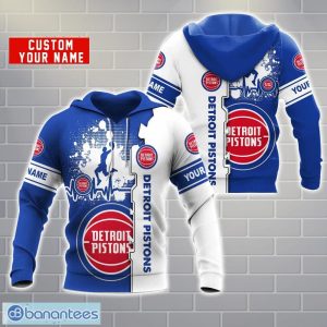 Detroit Pistons AOP Hoodie Custom Name Unisex Hoodie Zip Hoodie For Men And Women Product Photo 2