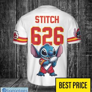 Kansas City Chiefs Lilo and Stitch Champions White Baseball Jersey Shirt For Fans Unique Gift Custom Name Number Product Photo 3