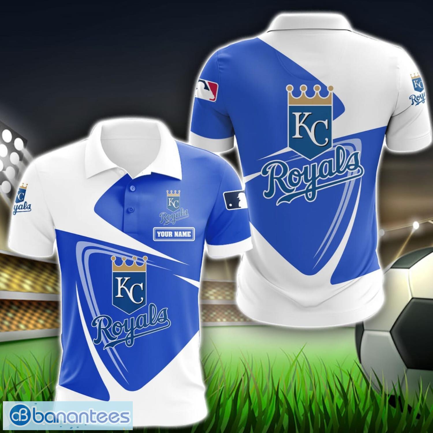 kansas city royals big logo team 3d polo shirt sport gift for men women image Kansas City Royals Big Logo Team 3D Polo Shirt Sport Gift For Men Women Product Photo 1