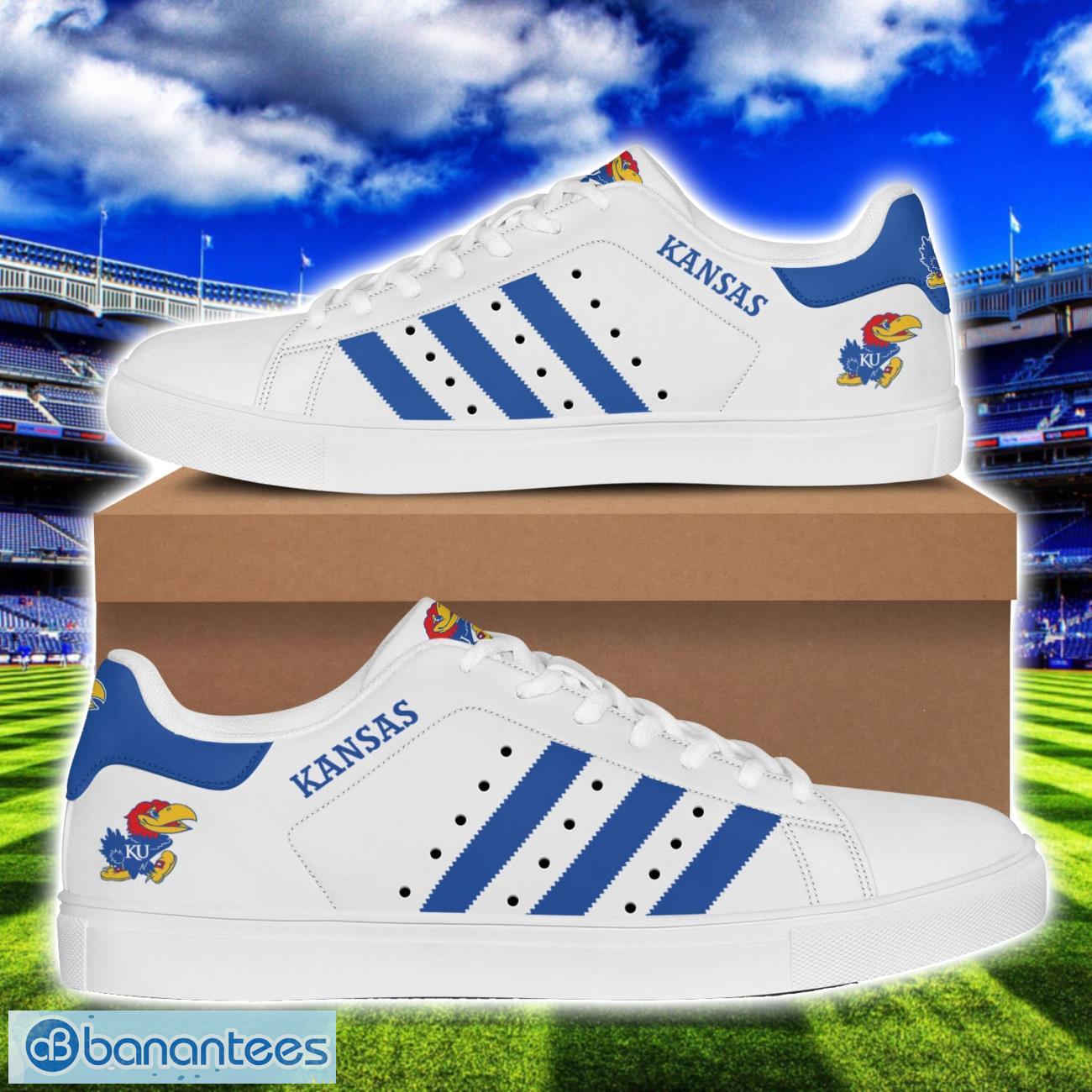 kansas jayhawks football low top skate shoes stan smith sport shoes image Kansas Jayhawks Football Low Top Skate Shoes Stan Smith Sport Shoes Product Photo 1