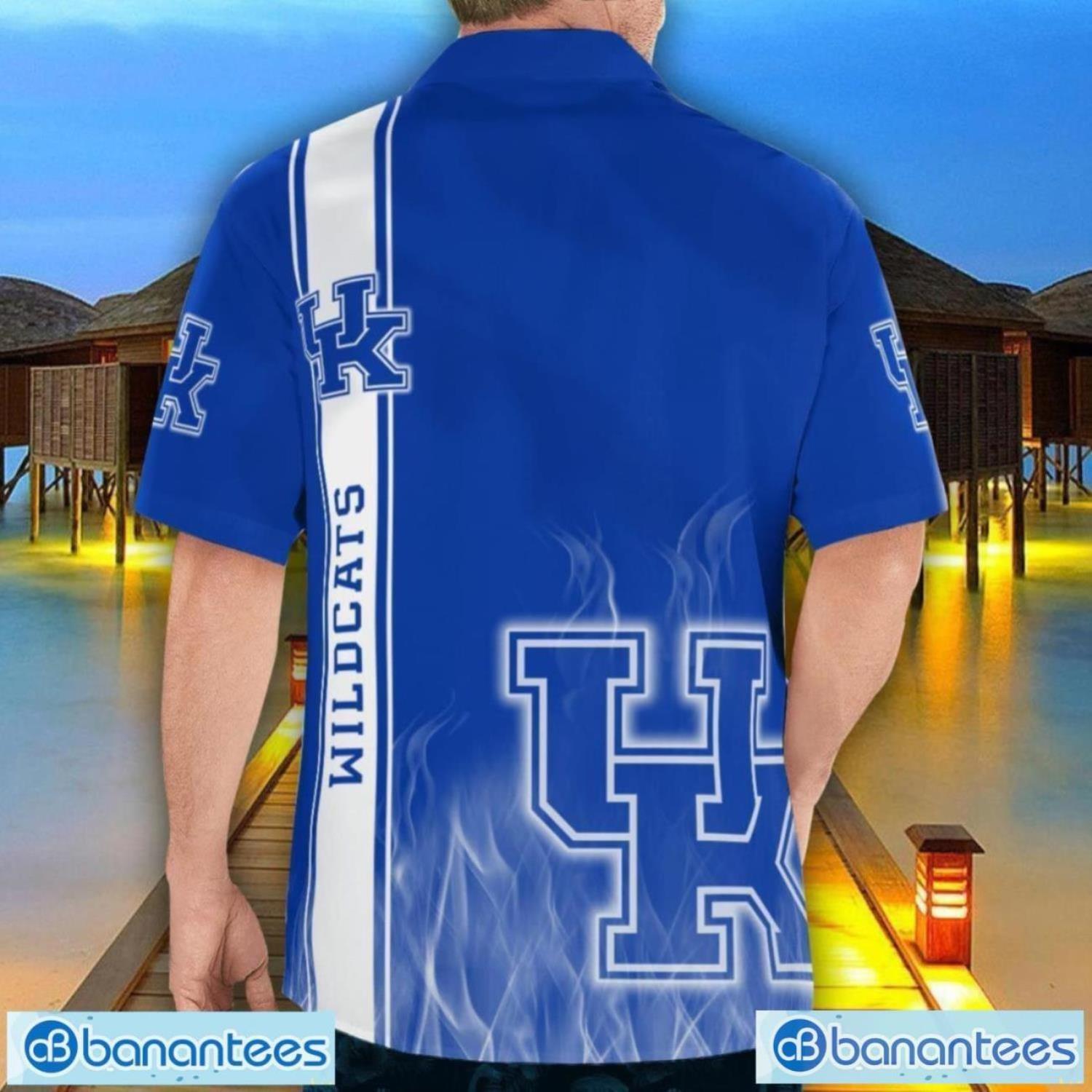 kentucky wildcats flame designs 3d hawaiian shirt special gift for fans 1 image Kentucky Wildcats Flame Designs 3D Hawaiian Shirt Special Gift For Fans Product Photo 2