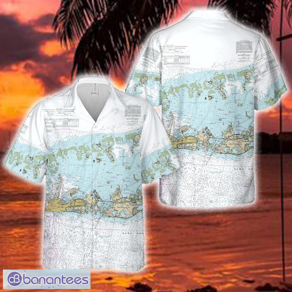 Key West Nautical Chart Hawaiian Shirt Banantees
