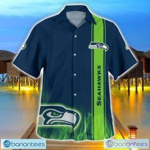 Seattle Seahawks Flame Designs 3D Hawaiian Shirt Special Gift For Fans Product Photo 1