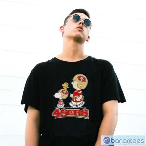 Peanuts Charlie Brown Snoopy And Woodstock San Francisco 49ers Walking Shirt - G500 Gildan T-Shirt