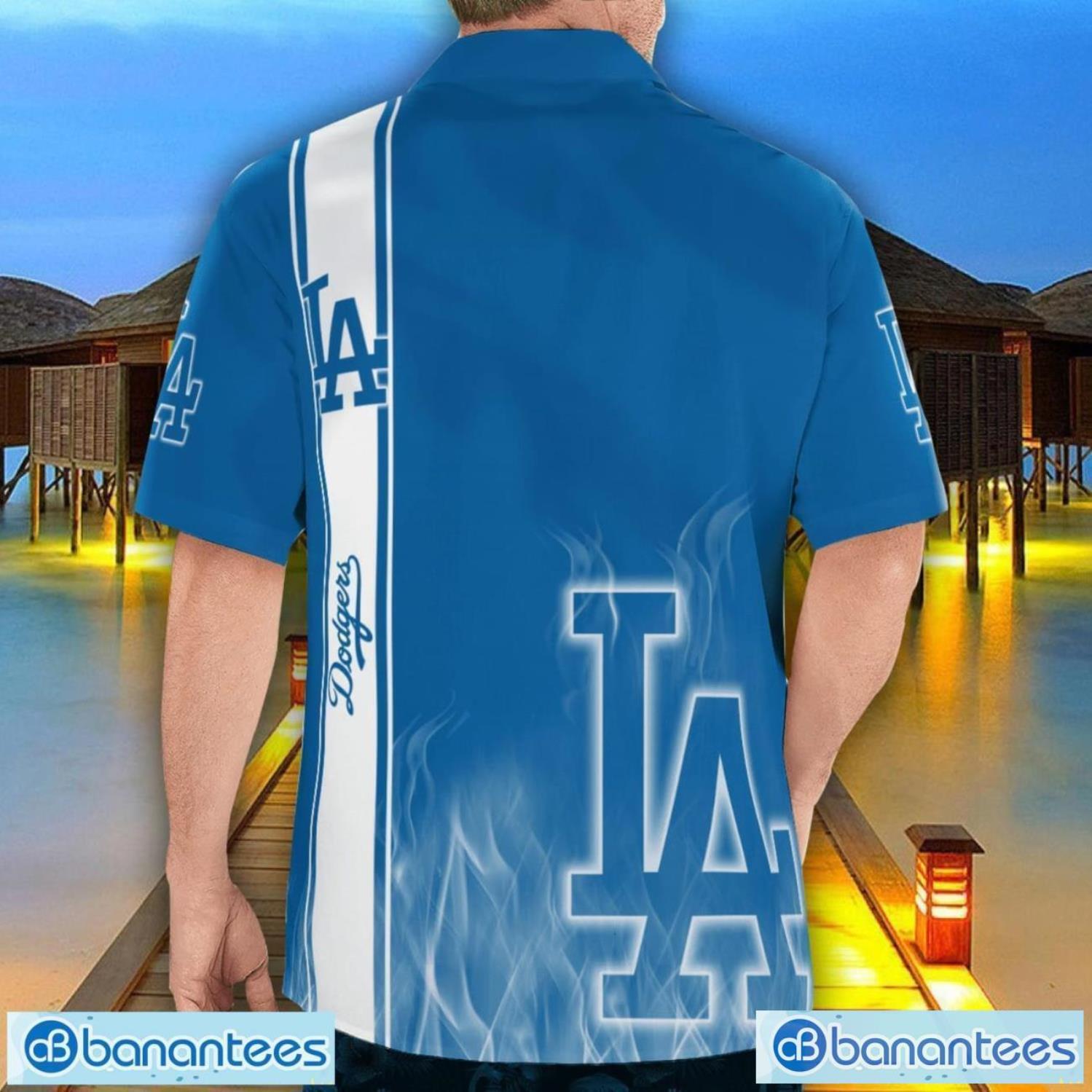 los angeles dodgers flame designs 3d hawaiian shirt special gift for fans 1 image Los Angeles Dodgers Flame Designs 3D Hawaiian Shirt Special Gift For Fans Product Photo 2