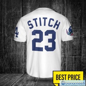 Los Angeles Dodgers Lilo and Stitch White Baseball Jersey Shirt For Stitch Lover Custom Name Number Product Photo 3