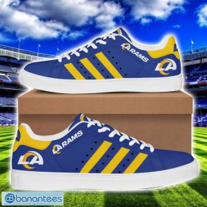 Los Angeles Rams Low Top Skate Shoes For Men And Women Yellow Striped Product Photo 1