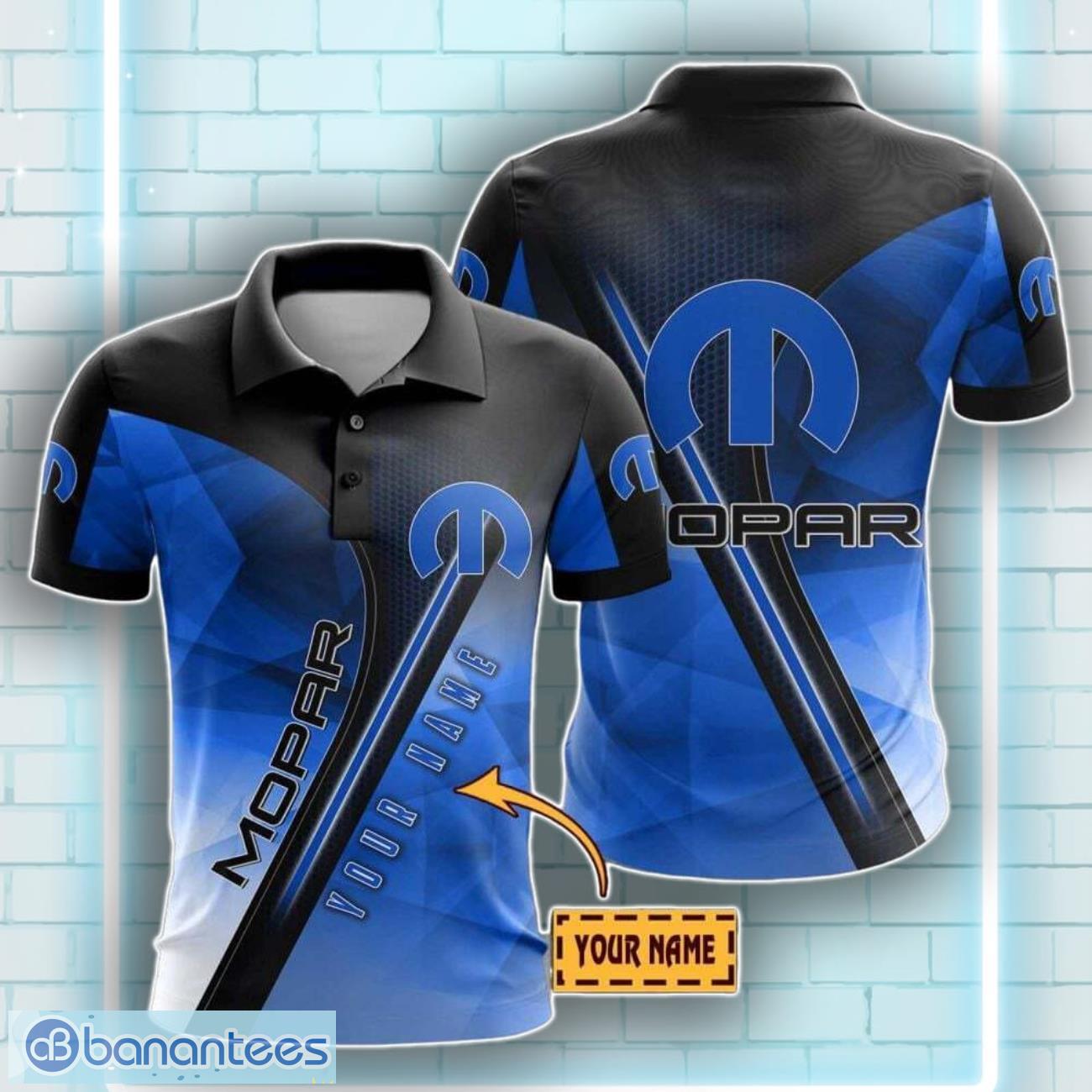 Mopar Logo Hexagon Pattern 3D Polo Shirt Custom Name Edition For Men ...