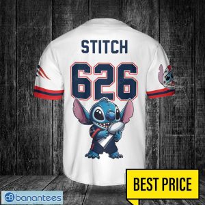 New England Patriots Lilo and Stitch Champions White Baseball Jersey Shirt For Fans Unique Gift Custom Name Number Product Photo 3