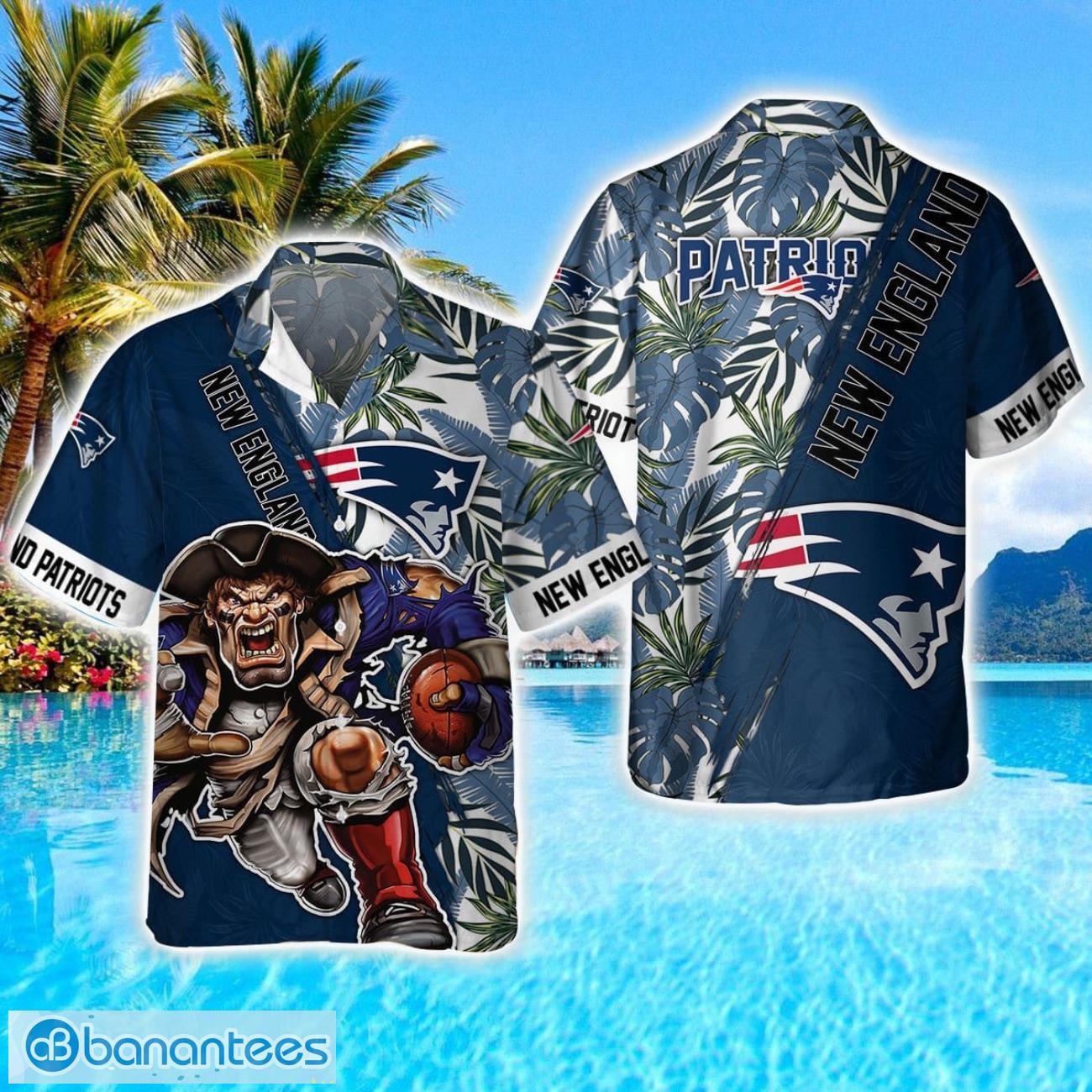 new england patriots mascot team 3d hawaiian shirt sport fans summer gift image New England Patriots Mascot Team 3D Hawaiian Shirt Sport Fans Summer Gift Product Photo 1