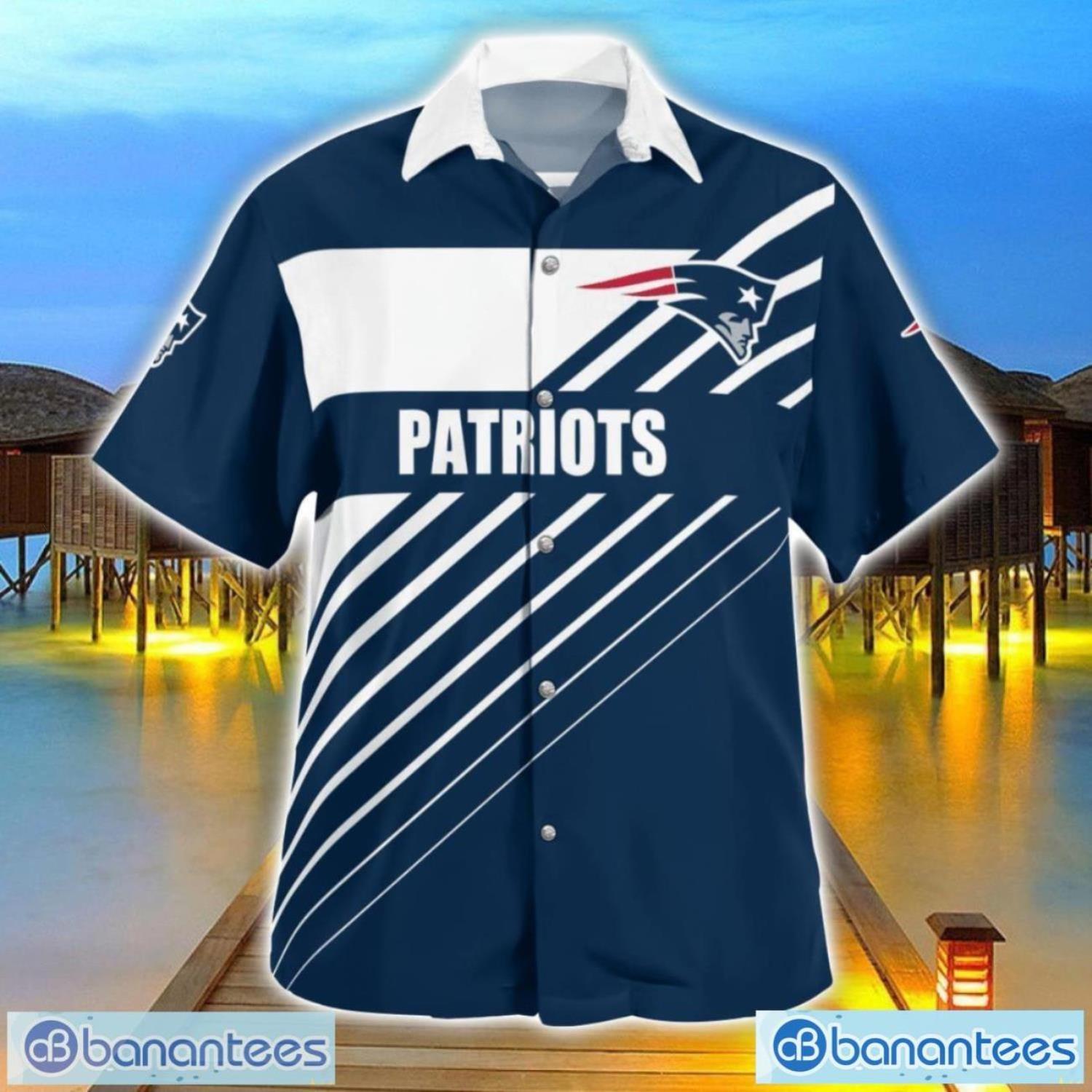 new england patriotshawaii shirt 3d full printed beach shirt for men and women 2 image New England PatriotsHawaii Shirt 3D Full Printed Beach Shirt For Men And Women Product Photo 3