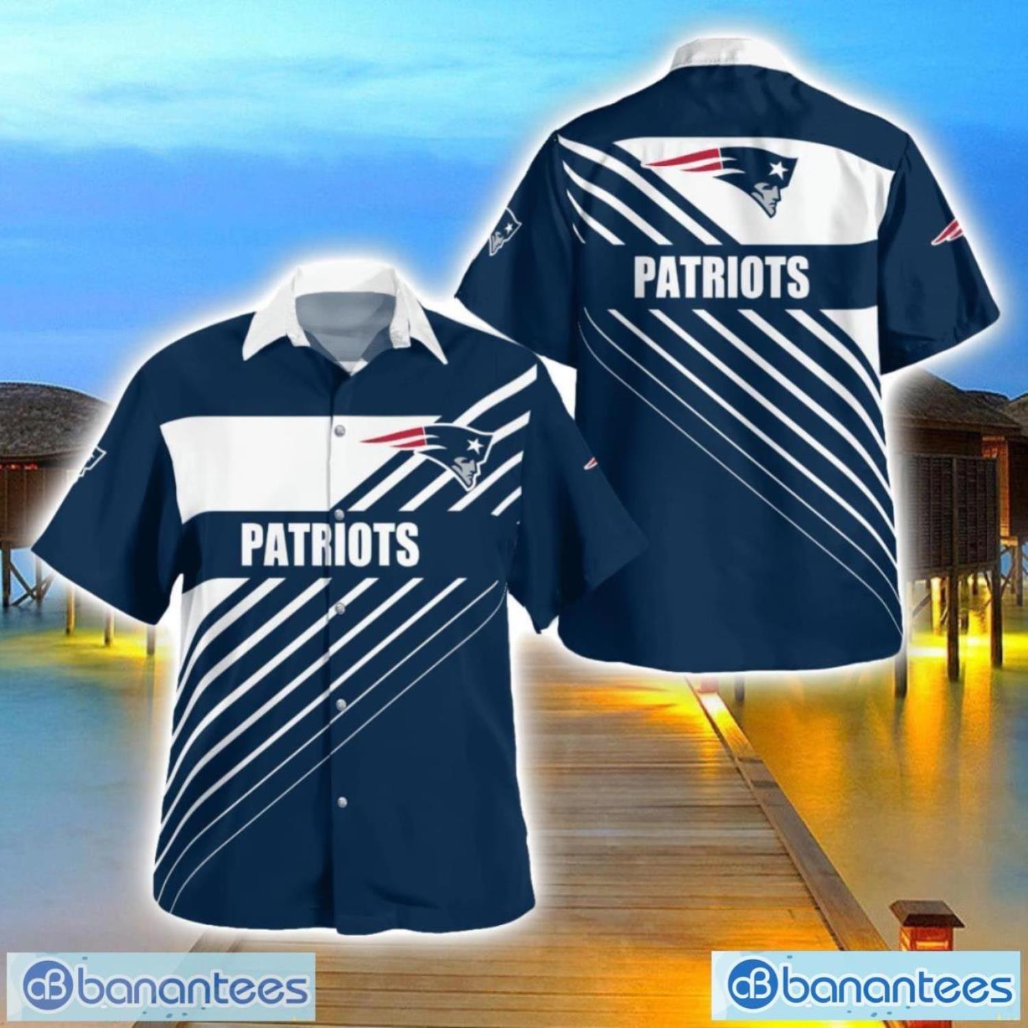 new england patriotshawaii shirt 3d full printed beach shirt for men and women image New England PatriotsHawaii Shirt 3D Full Printed Beach Shirt For Men And Women Product Photo 1